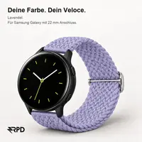 RPD Veloce Sport Strap Nylon Braided Slide Buckle for Samsung Galaxy 22mm - Lavender – Bild 3