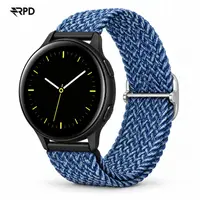 RPD Veloce Sport Strap Nylon Braided Slide Buckle for Samsung Galaxy 22mm - Metallic Blue – Bild 1