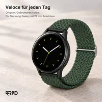 RPD Veloce Sport Strap Nylon Braided Slide Buckle for Samsung Galaxy 22mm - Olive Green – Bild 5