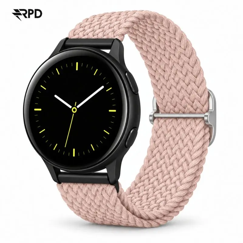 RPD Veloce Sport Strap Nylon Braided Slide Buckle for Samsung Galaxy 22mm - Sand Pink