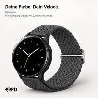RPD Veloce Sport Strap Nylon Braided Slide Buckle for Samsung Galaxy 22mm - Stone Grey – Bild 3