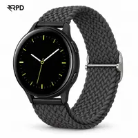 RPD Veloce Sportarmband Nylon Geflochten Schiebeschnalle für Samsung Galaxy 20mm - Steingrau – Bild 1