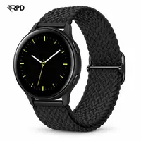 RPD Veloce Sportarmband Nylon Geflochten Schiebeschnalle für Samsung Galaxy 22mm - Schwarz – Bild 1
