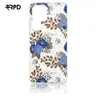 S23 Ultra - Blumenhülle mit goldenen Details und blauen Blumen.