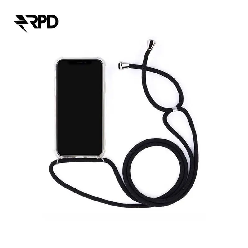 Samsung A26 - Handykette / Halskette - Transparent mit praktischem schwarzem Band