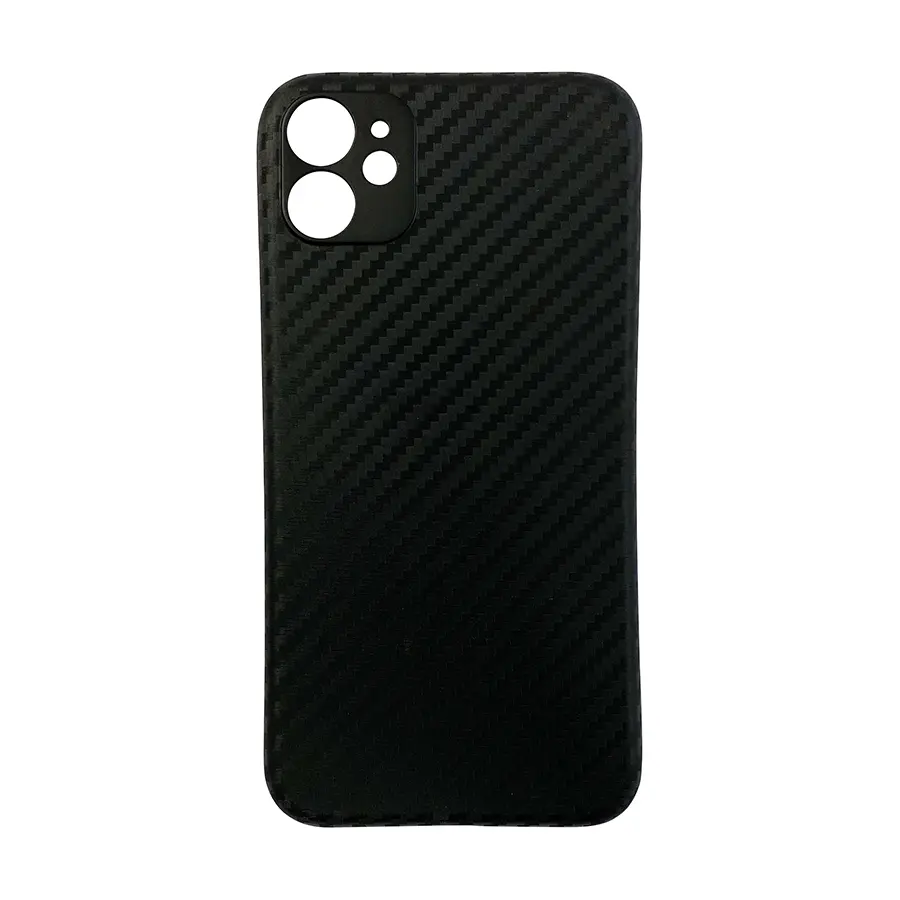 Samsung Galaxy A13 4G - Robusta custodia in TPU con effetto carbonio, nero