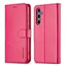 Samsung Galaxy A57 - Etui portefeuille LC.IMEEKE avec 3 emplacements pour cartes & fermeture magnétique, rose