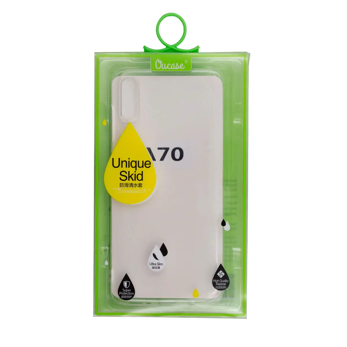 Samsung Galaxy A70 - Oucase Custodia trasparente invisibile, trasparente