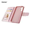 Samsung Galaxy A71 (2020) - Custodia Hanman Mill con 3 scomparti per carte, oro rosa