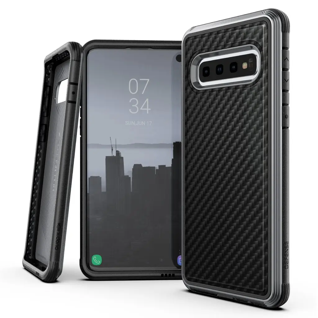 Samsung Galaxy S10 - Étui Raptic/X-Doria Defense Lux Carbon