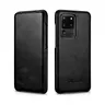 Samsung Galaxy S20 Plus - iCarer genuine leather flip case black (RS992007-BK)