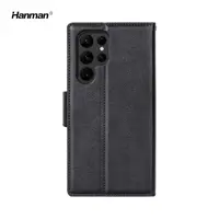 Samsung Galaxy S20 Ultra - Hanman Mill Flip Case with 3 card slots, black – Bild 4