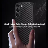 Samsung Galaxy S21+ - Étui robuste en TPU avec aspect carbone, noir – Bild 7