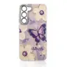 Samsung Galaxy S23 - Butterfly glossy case with chrome surface