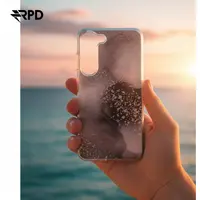 Samsung Galaxy S23 - gray soft glittering case with silver accents – Bild 3