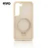 Samsung Galaxy S23 - MagSafe Standetui mit Ring, Beige, robustes Kunststoff-Backcase