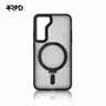 Samsung Galaxy S23 - MagSafe Standetui mit Ring, schwarz, robustes Kunststoff-Backcase