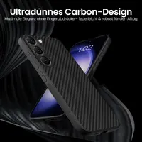 Samsung Galaxy S23 - Robustes TPU-Case mit Carbon-Optik, Schwarz – Bild 5
