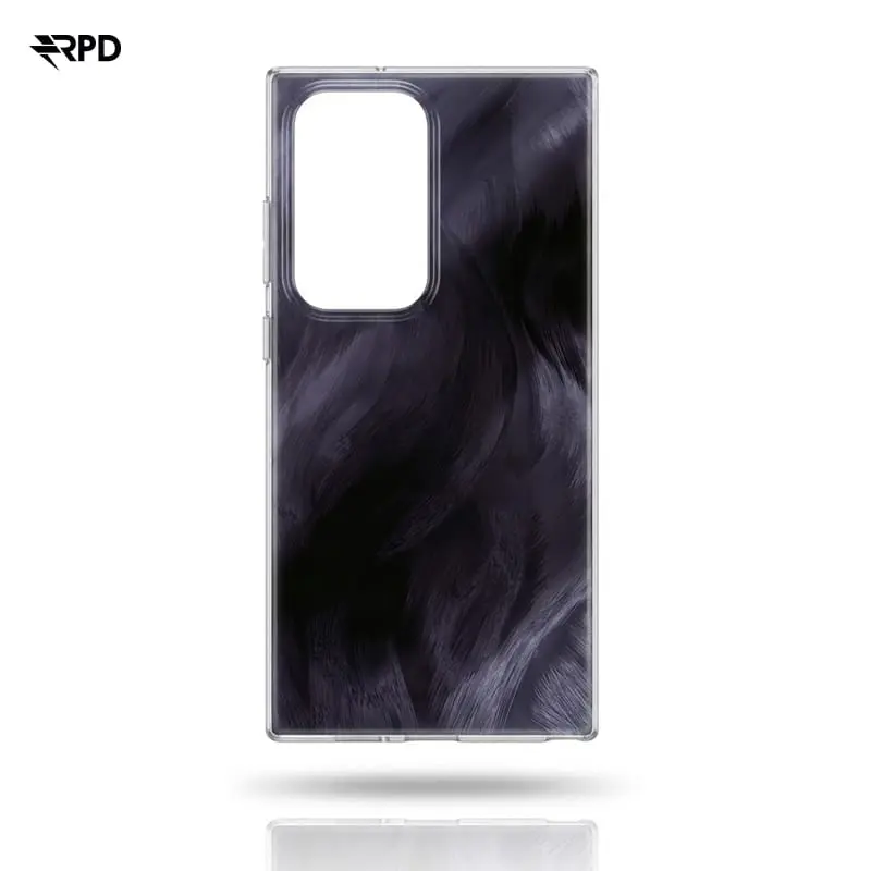 Samsung Galaxy S23 Ultra - Iridescent Inspire Mirror Case Pinselstruktur - Schwarz Violett,