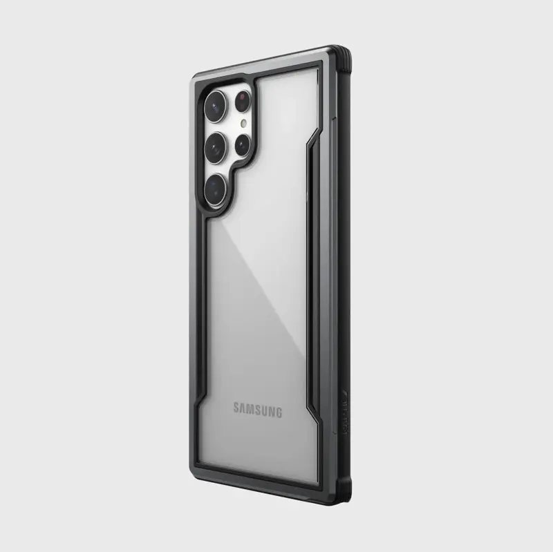 Samsung Galaxy S23 Ultra - Raptic/X-Doria Defense Shield Case mit schwarzem Rahmen