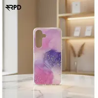 Samsung Galaxy S24 - Housse rose et violette délicatement scintillante avec accents argentés – Bild 2