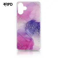 Samsung Galaxy S24 - Housse rose et violette délicatement scintillante avec accents argentés – Bild 1