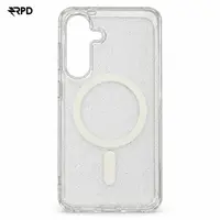 Samsung Galaxy S24 - MagSafe TPU, transparent mit Glitzer in weiss – Bild 1