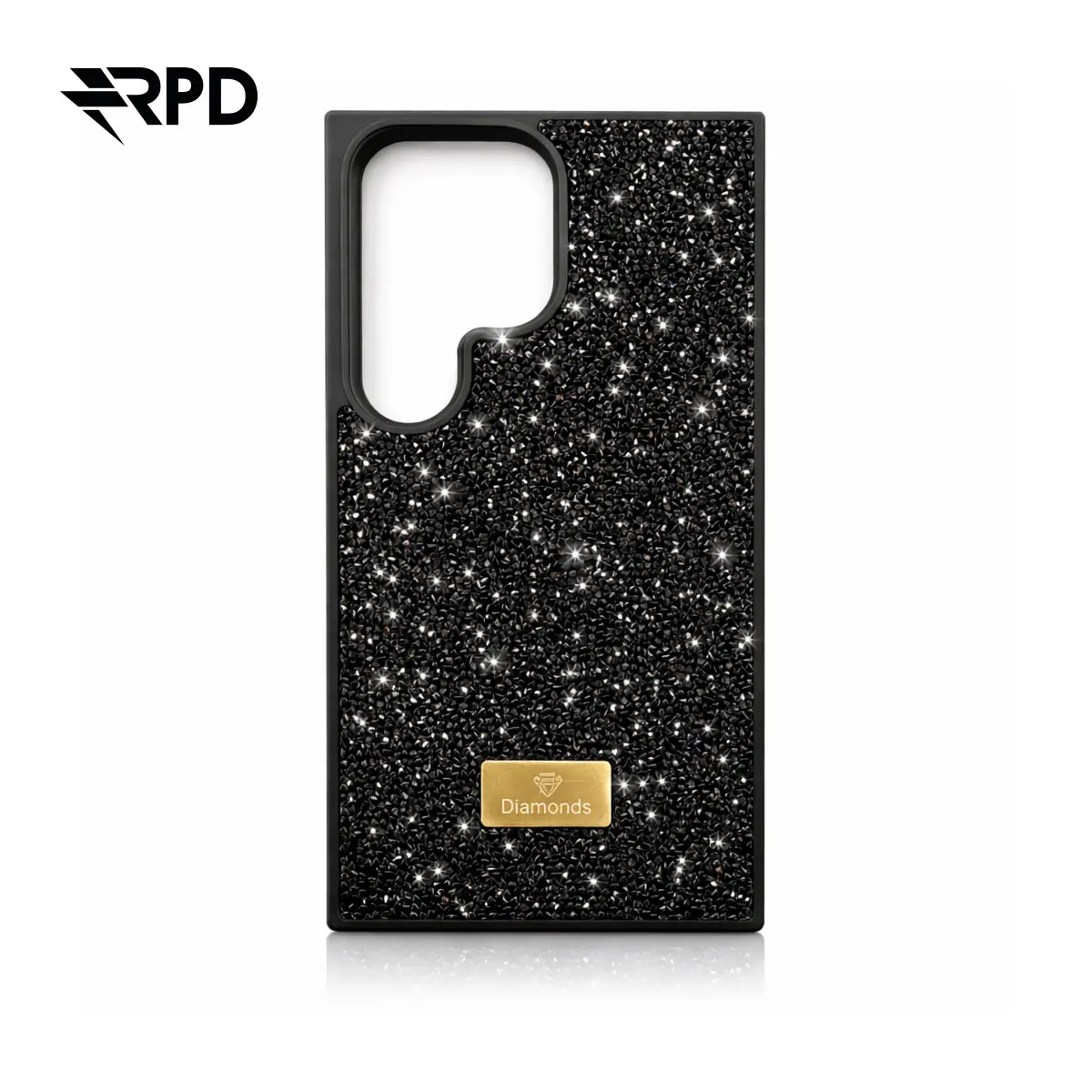 Samsung Galaxy S24 Ultra - Diamonds Kunststoff Glitzerhülle in schwarz