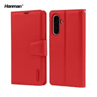 Samsung Galaxy S25 - Custodia flip Hanman Mill con 3 scomparti per carte, rosso – Bild 1