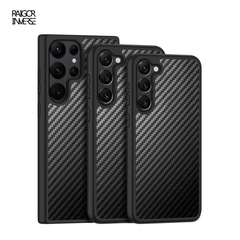 Samsung Galaxy S25 - Custodia Raigor Serie Scott Nero Carbonio