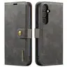 Samsung Galaxy S25 FE - Custodia Flip DG.MING, 3 scomparti per carte, chiusura magnetica, look pelle, grigio