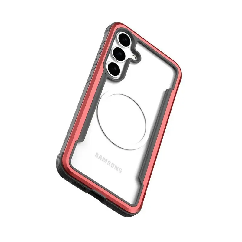 Samsung Galaxy S25 - Raptic Defense Shield avec fonction MagSafe, rouge