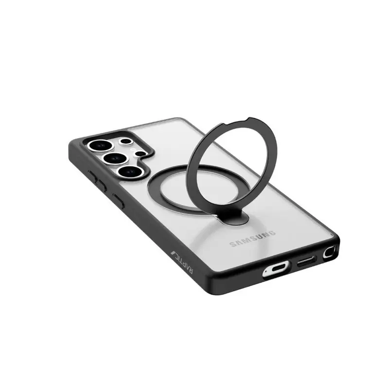 Samsung Galaxy S25 Ultra - Custodia Raptic Clear Air Stand (magnetica), nero