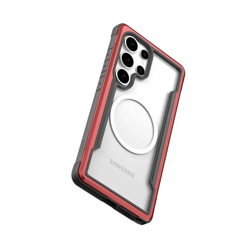 Samsung Galaxy S25 Ultra - Raptic Defense Shield mit Magsafe-Funktion, Rot