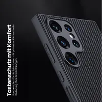 Samsung Galaxy S25 Ultra - Robust TPU case with carbon look, black – Bild 5