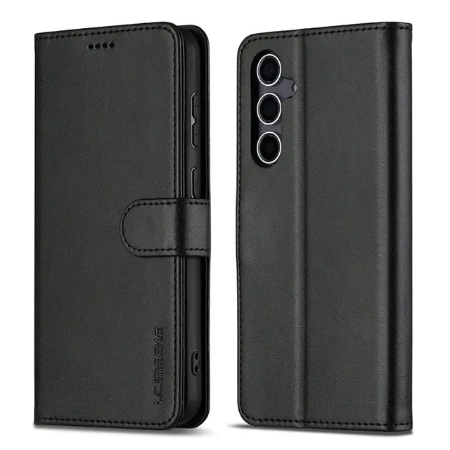 Samsung Galaxy S26 - LC.IMEEKE Wallet Etui mit 3 Kartenfächern & Magnetverschluss, schwarz