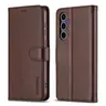 Samsung Galaxy S26 plus - LC.IMEEKE Wallet case with 3 card slots & magnetic closure, brown