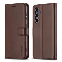Samsung Galaxy S26 plus - LC.IMEEKE Wallet Etui mit 3 Kartenfächern & Magnetverschluss, Braun – Bild 1