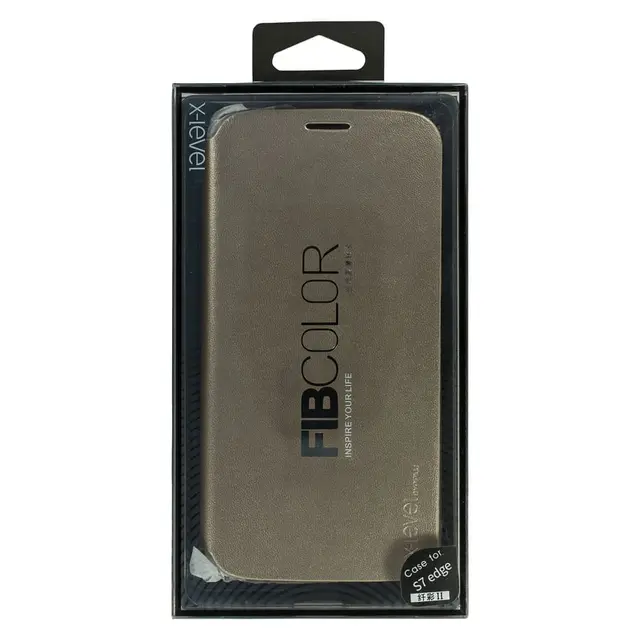 Samsung Galaxy S7 Edge - X-Level FIB Color, étui à rabat, or
