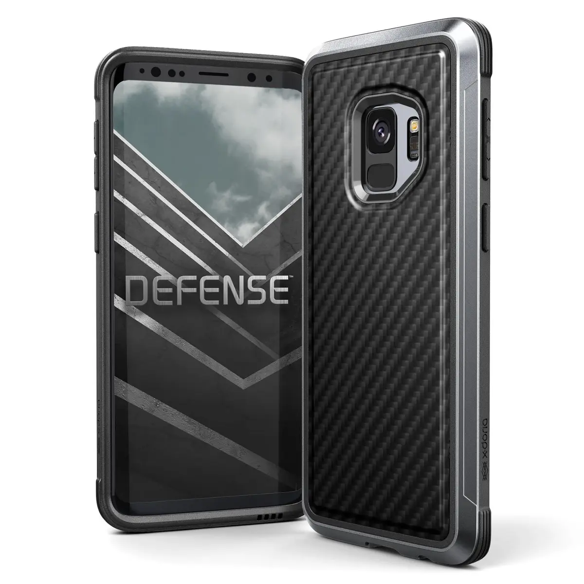 Samsung Galaxy S9, Raptic/X-Doria Defense Lux Series, carbone, noir