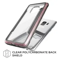 Samsung Galaxy S9, Raptic/X-Doria Defense Shield série, Transparent avec cadre rose – Bild 2