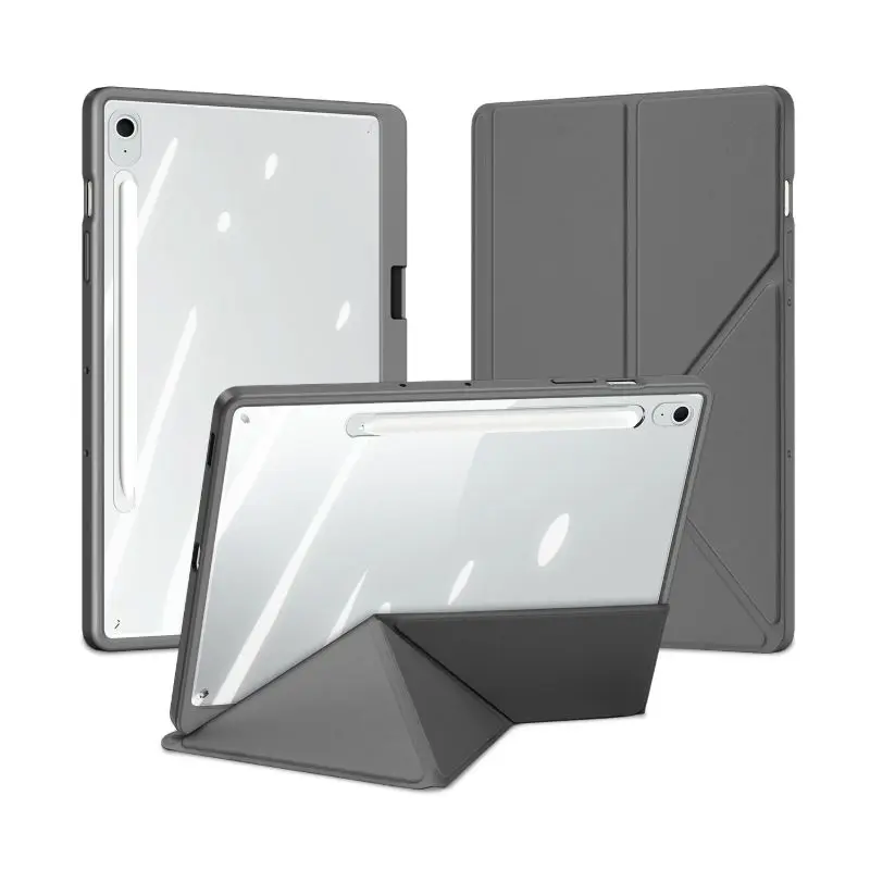 Samsung Galaxy Tab S10 FE Plus - Dux Ducis Magi Series, aufstellbares Flip-Etui, Grau