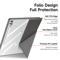 Samsung Galaxy Tab S10 FE / S9 FE / Tab S9 - Dux Ducis Magi Series, aufstellbares Flip-Etui, Grau – Bild 2