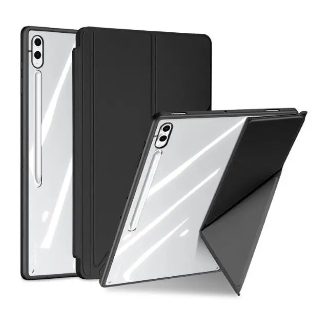 Samsung Galaxy Tab S8 Ultra / S9 Ultra / S10 Ultra - Dux Ducis Magi Series, étui à rabat relevable, noir