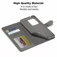 Samsung S10 - Etui portefeuille LC.IMEEKE avec 3 emplacements pour cartes & fermeture magnétique, Gris – Bild 3