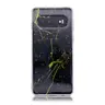 Samsung S10 Marbre noir & paillettes d'or