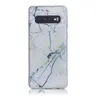 Samsung S10 White Marble & Gold flakes