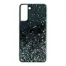 Samsung S21 Plus bling silber stars black case