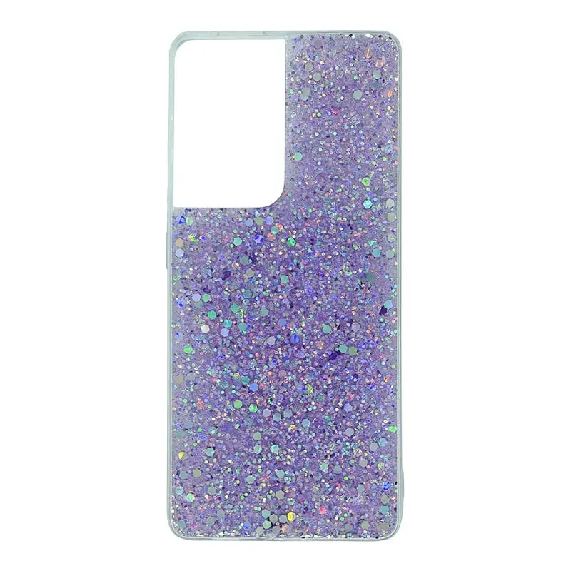 Samsung S21 Plus Glitter purple case