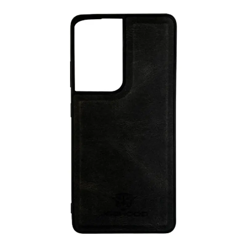 Samsung S21 Ultra - Custodia Jeehood in pelle nera